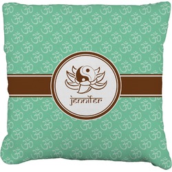 Om Faux-Linen Throw Pillow 16" (Personalized)