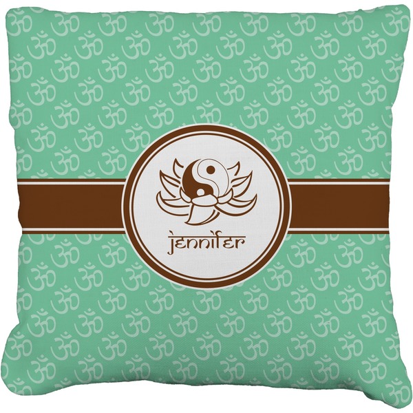Custom Om Faux-Linen Throw Pillow 16" (Personalized)