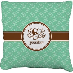 Om Faux-Linen Throw Pillow 18" (Personalized)