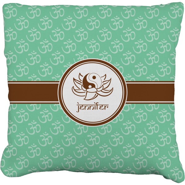 Custom Om Faux-Linen Throw Pillow 20" (Personalized)