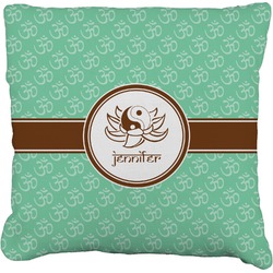 Om Faux-Linen Throw Pillow 26" (Personalized)