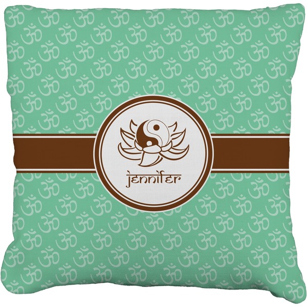Custom Om Faux-Linen Throw Pillow 26" (Personalized)