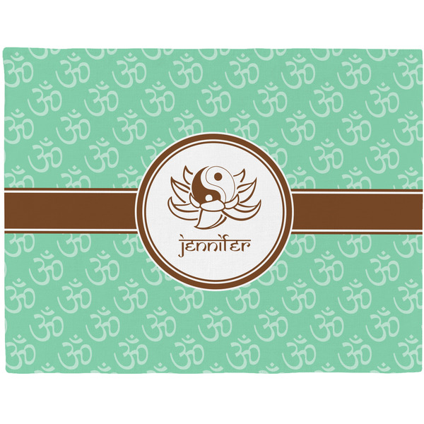 Custom Om Woven Fabric Placemat - Twill w/ Name or Text