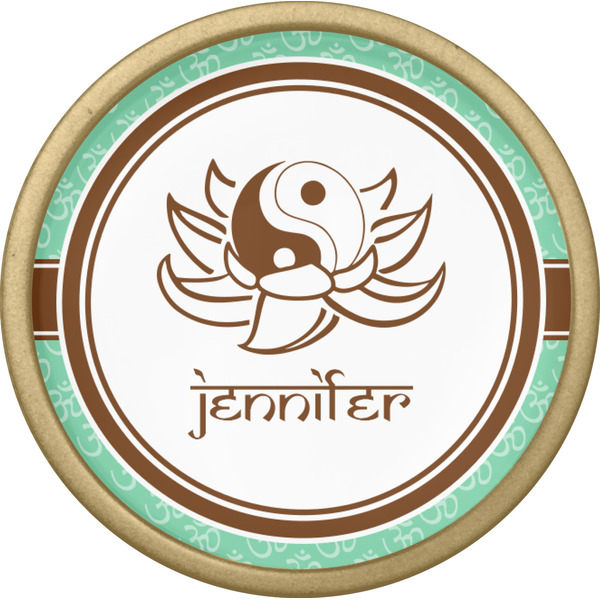 Om Cabinet Knob - Gold - Front