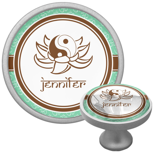 Custom Om Cabinet Knob (Silver) (Personalized)