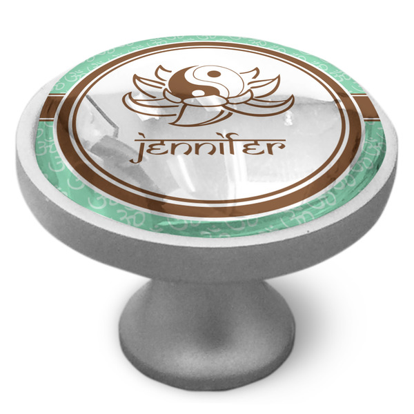 Om Cabinet Knob - Nickel - Side