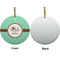Om Ceramic Flat Ornament - Circle Front & Back (APPROVAL)