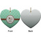 Om Ceramic Flat Ornament - Heart Front & Back (APPROVAL)