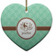 Om Heart Ceramic Ornament w/ Name or Text