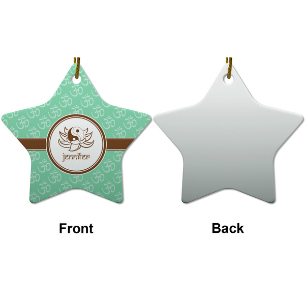 Om Ceramic Flat Ornament - Star Front & Back (APPROVAL)