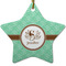 Om Star Ceramic Ornament w/ Name or Text