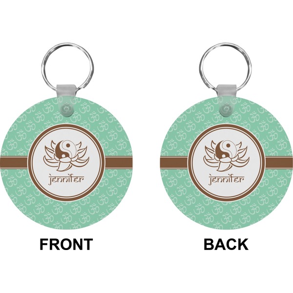 Om Circle Keychain (Front + Back)