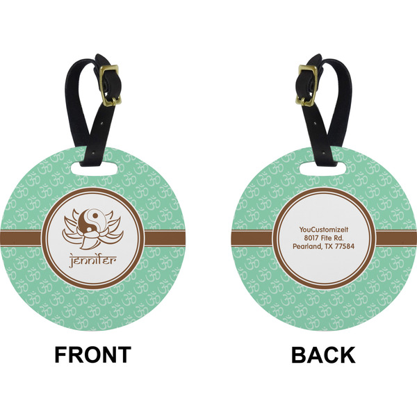 Om Circle Luggage Tag (Front + Back)