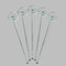 Om Clear Plastic 7" Stir Stick - Round - Fan View