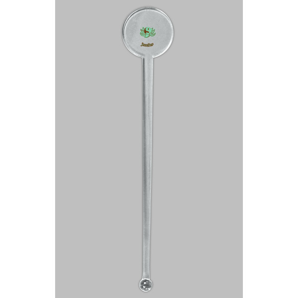 Om Clear Plastic 7" Stir Stick - Round - Single Stick