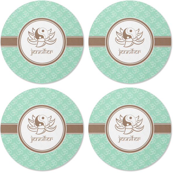 Om Coaster Round Rubber Back - Apvl