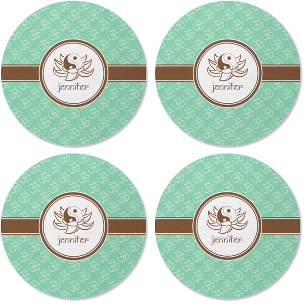 Om Coaster Round Rubber Back - Apvl
