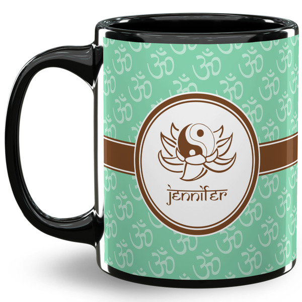 Custom Om 11 Oz Coffee Mug - Black (Personalized)