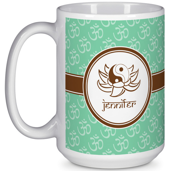Custom Om 15 Oz Coffee Mug - White (Personalized)
