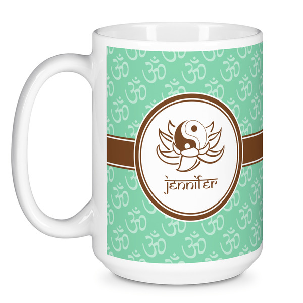 Om Coffee Mug - 15 oz - White