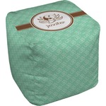 Om Cube Pouf Ottoman - 13" (Personalized)