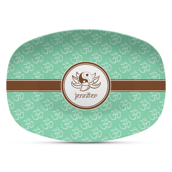 Custom Om Plastic Platter - Microwave & Oven Safe Composite Polymer (Personalized)