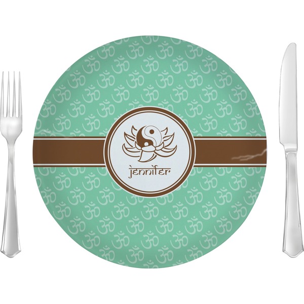 Custom Om Glass Lunch / Dinner Plate 10" (Personalized)