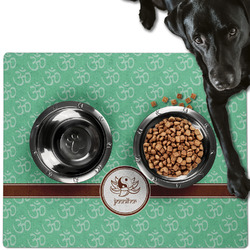 Om Dog Food Mat - Large w/ Name or Text