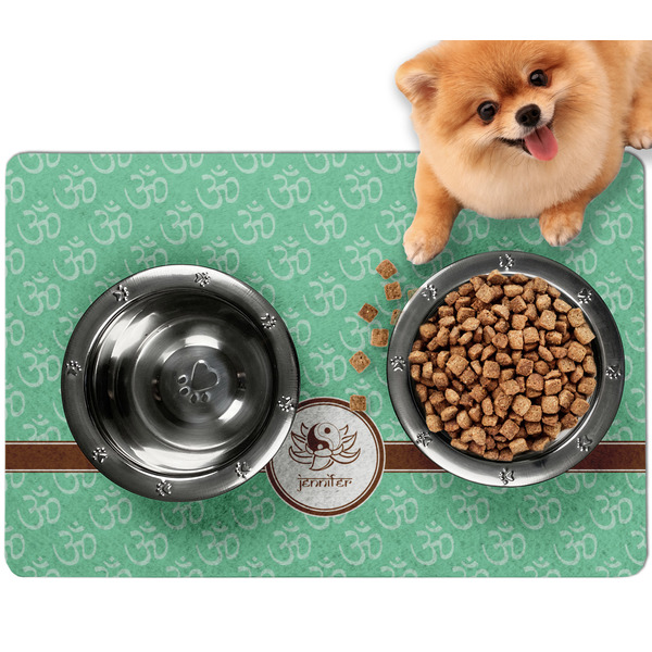Custom Om Dog Food Mat - Small w/ Name or Text