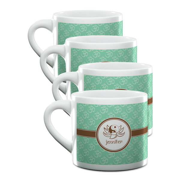 Custom Om Double Shot Espresso Cups - Set of 4 (Personalized)