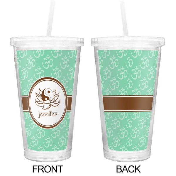 Om Double Wall Tumbler with Straw - Approval