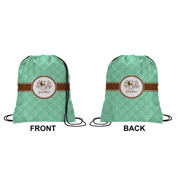 Om Drawstring Backpack Front & Back Small