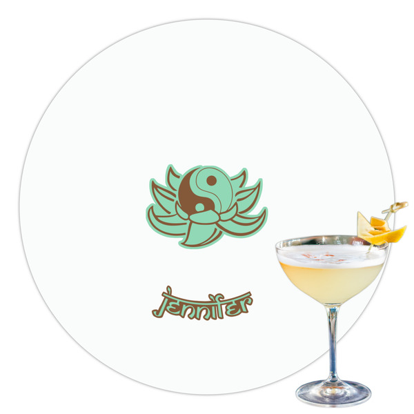 Custom Om Printed Drink Topper - 3.5" (Personalized)