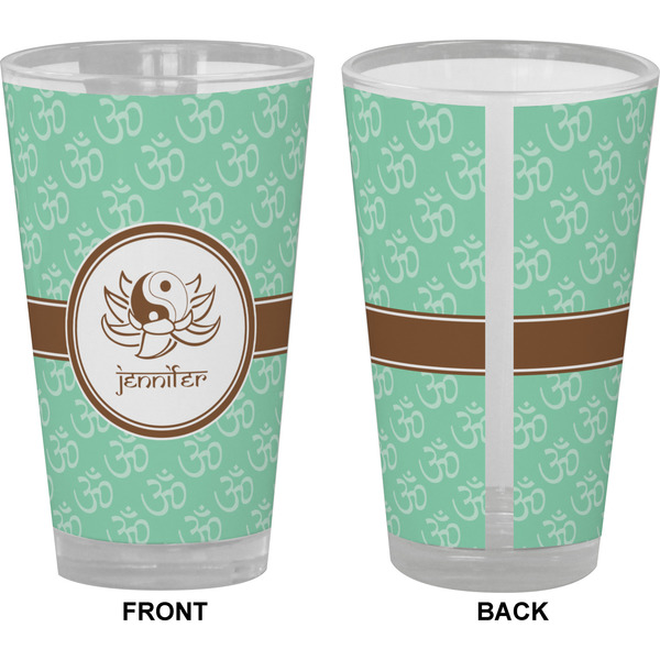 Om Pint Glass - Full Color - Front & Back Views
