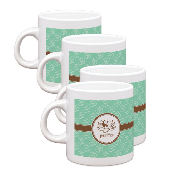 Custom Om Single Shot Espresso Cups - Set of 4 (Personalized)