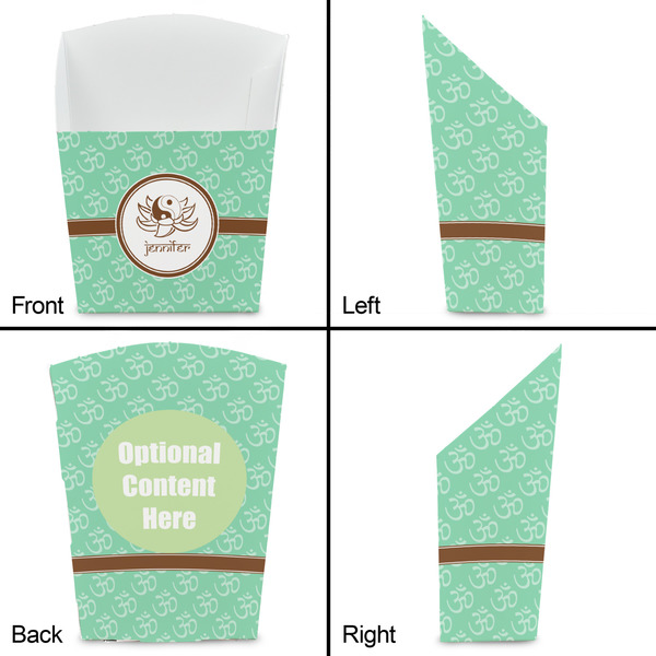 Om French Fry Favor Box - Front & Back View