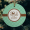 Om Frosted Glass Ornament - Round (Lifestyle)