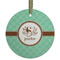 Om Frosted Glass Ornament - Round