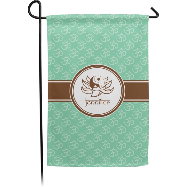 Custom Om Small Garden Flag - Double Sided w/ Name or Text