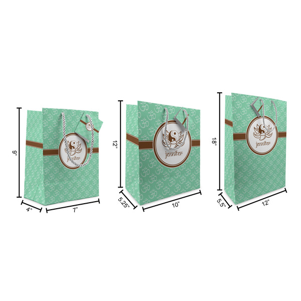 Om Gift Bags - All Sizes - Dimensions