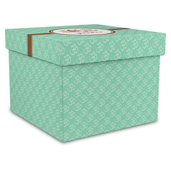 Custom Om Gift Box with Lid - Canvas Wrapped - X-Large (Personalized)