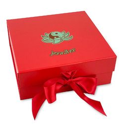 Om Gift Box with Magnetic Lid - Red (Personalized)