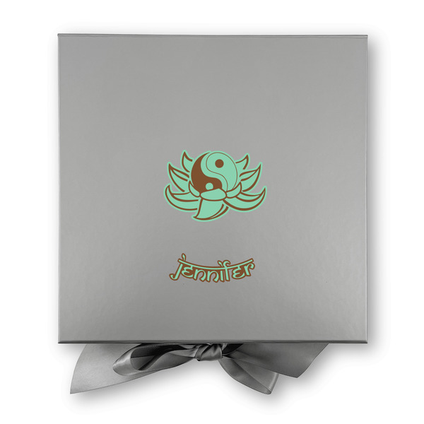 Om Gift Boxes with Magnetic Lid - Silver - Approval