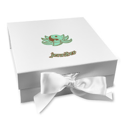 Om Gift Box with Magnetic Lid - White (Personalized)