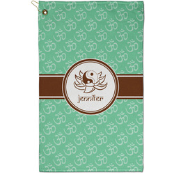 Om Golf Towel - Poly-Cotton Blend - Small w/ Name or Text