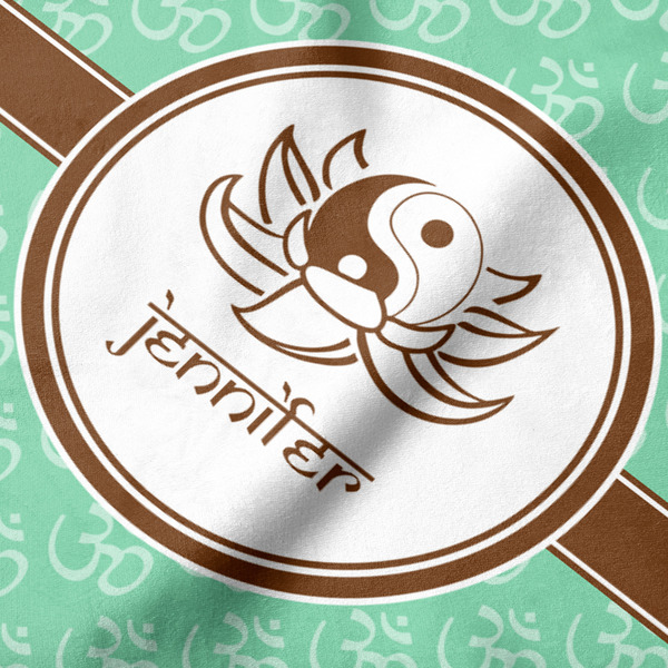 Om Hooded Baby Towel- Detail Close Up