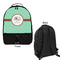 Om Large Backpack - Black - Front & Back View