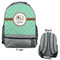 Om Large Backpack - Gray - Front & Back View