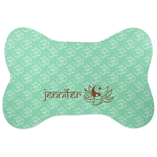 Custom Om Bone Shaped Dog Food Mat (Personalized)