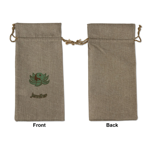 Om Large Burlap Gift Bags - Front Approval